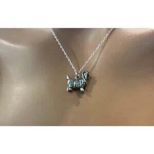 Sterling Silver Yorkshire Terrier Dog Necklace